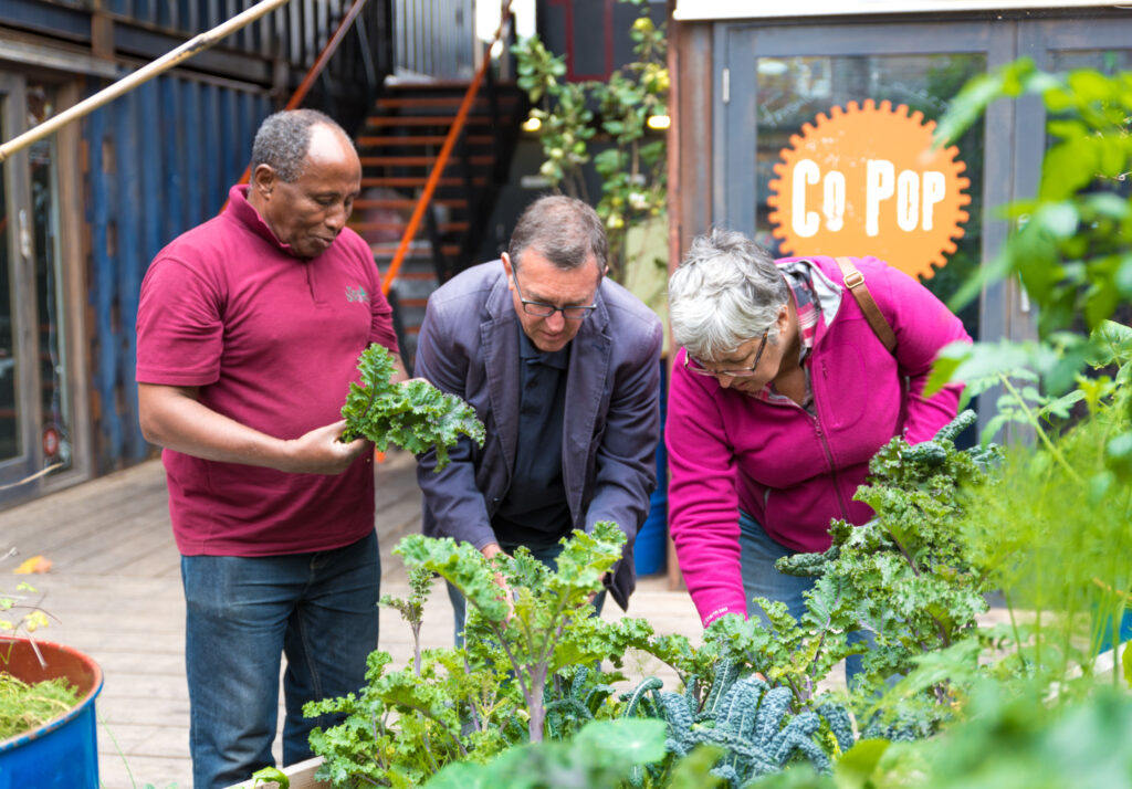 Volunteers at a community gardening charity, funded by ActionFunder