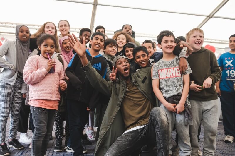 Children and young adults from community group in London