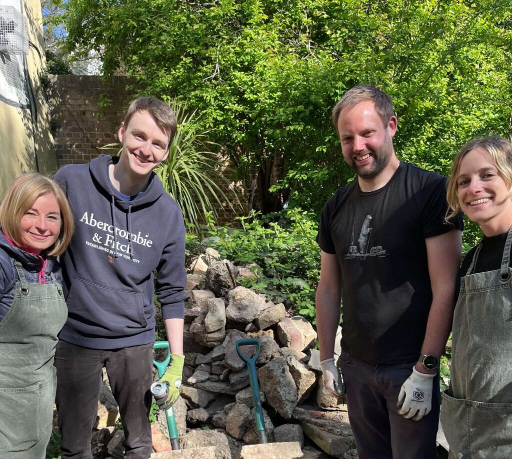 ActionFunder employees volunteering at a local charity
