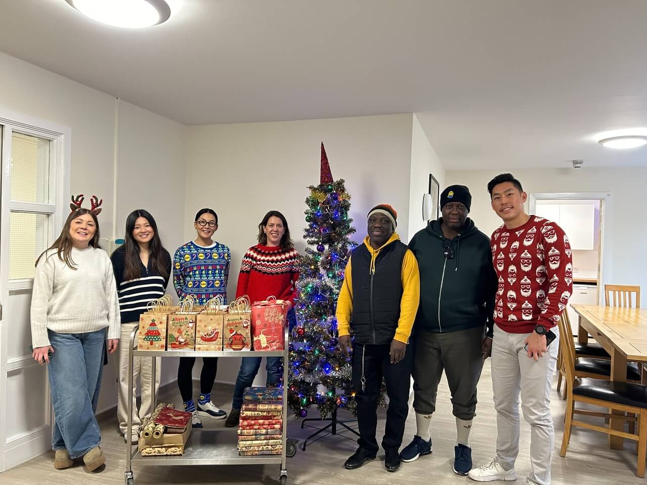 Charity providing gifts to residents